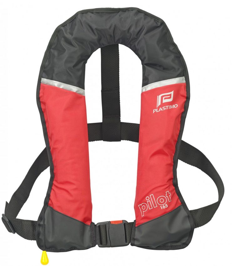 Lifejacket Inflatable Manual Plastimo Pilot 165 Red Waistline 60-130 Cm 